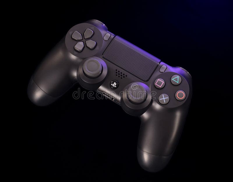 在黑背景的索尼ps4控制器图库摄影片 图片包括有在黑背景的索尼ps4控制器