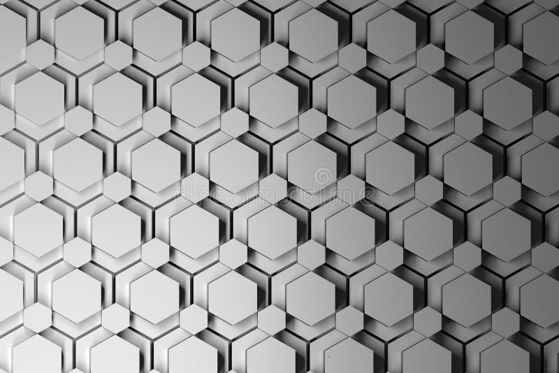 与六角形的黑白样式库存例证 插画包括有与六角形的黑白样式