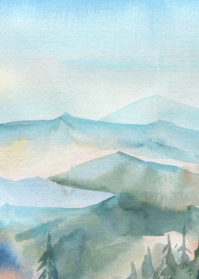 山水彩画景观插图绘画的背景库存图片 图片包括有艺术 例证 艺术性 小山 聚会所 图象 山水彩画景观插图绘画的背景库存图片 图片包括有艺术 例证 艺术性 小山 聚会所 图象