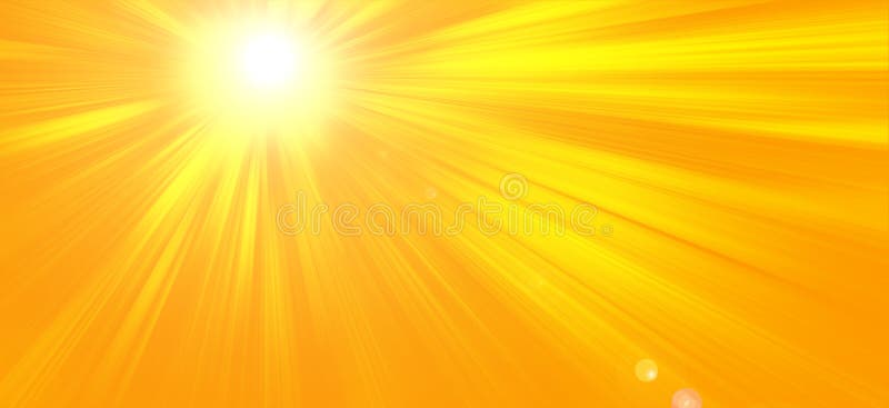 与明亮的太阳的晴朗的夏天背景在橙色背景库存例证 插画包括有 与明亮的太阳的晴朗的夏天背景在橙色背景库存例证 插画包括有