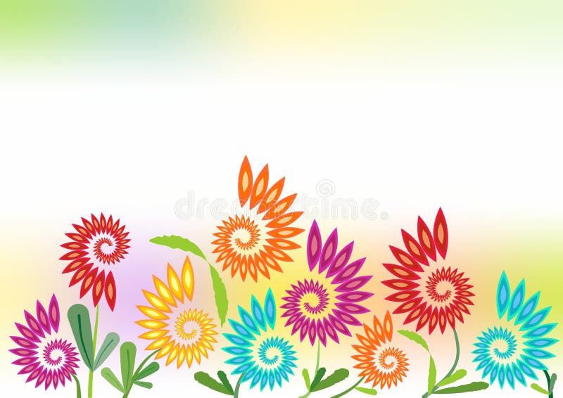 与未来派花的春天快乐的背景向量例证 插画包括有海报 图象 广告牌 装饰 概念 污迹 背包