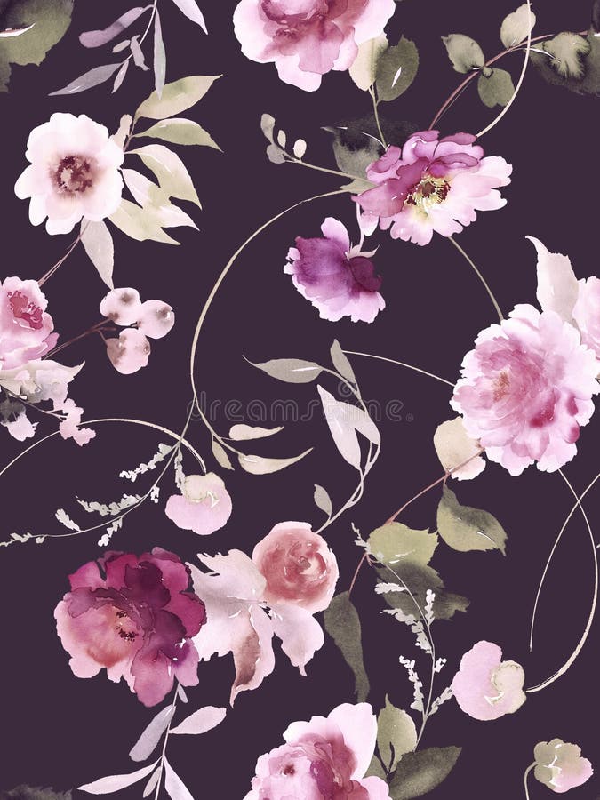 与水彩花的无缝的夏天样式库存例证 插画包括有装饰 背包 偶然 浪漫 自然 典雅 开花 与水彩花的无缝的夏天样式库存例证 插画包括有装饰 背包 偶然 浪漫 自然 典雅 开花
