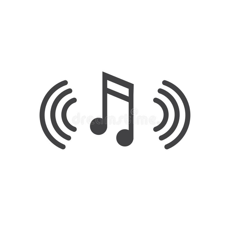 与表示音乐soundwave的声波象的音符是向量例证 插画包括有向量 附注 波形形式 倾听