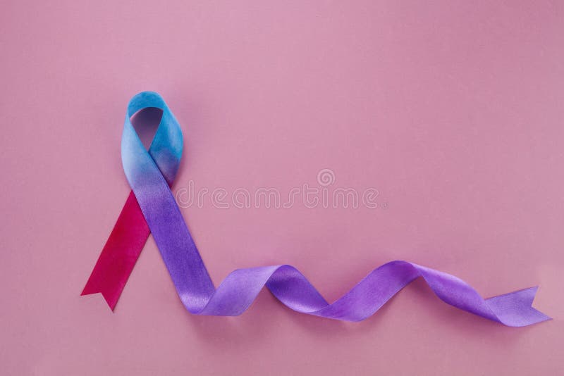世界甲状腺日背景青红蓝丝带库存照片 图片包括有癌症 技术支持 疾病 诊断 系统 市场活动