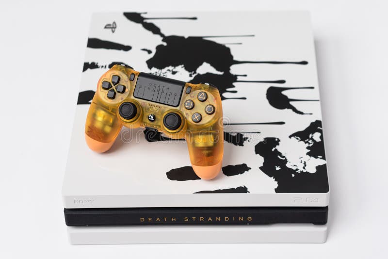 乌克兰基辅 19年11月7日 死亡搁浅有限版ps4 Pro Sony Playstation 4游戏机和透明编辑类图片 图片包括有徽标 硬件
