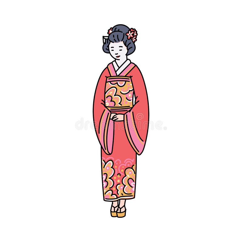 传统和服素描矢量图孤立的日本女性向量例证 插画包括有衣物 人们 艺术 和服 聚会所 种族 传统和服素描矢量图孤立的日本女性向量例证 插画包括有衣物 人们 艺术 和服 聚会所 种族