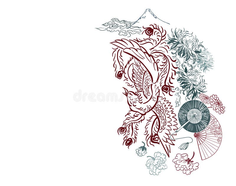 凤凰壁纸立式华丽东方日本矢量图设计卡库存例证 插画包括有说明 例证 看板卡 东方 和服 凤凰壁纸立式华丽东方日本矢量图设计卡库存例证 插画包括有说明 例证 看板卡 东方 和服