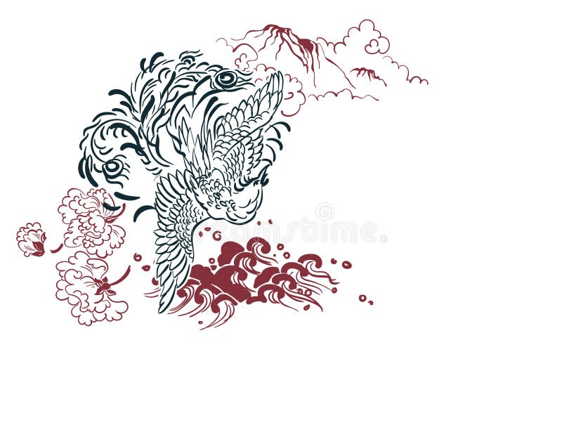 凤凰壁纸立式华丽东方日本矢量图设计卡库存例证 插画包括有抽象 东方 织品 汉语 菲尼斯 凤凰壁纸立式华丽东方日本矢量图设计卡库存例证 插画包括有抽象 东方 织品 汉语 菲尼斯