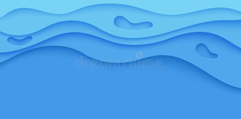 剪纸风格中的蓝色抽象背景6月8日世界海洋日的纸波浪水矢量地球向量例证 插画包括有背包 图象