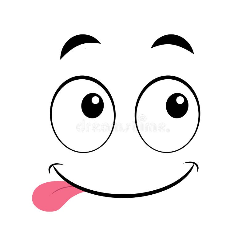 卡通面孔表情眼神与口型表情漫画漫画情感或绘画孤立矢量图向量例证 插画包括有啼声 眼睛