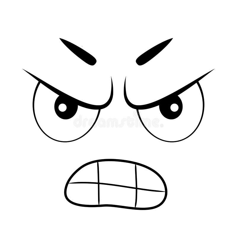 卡通面孔表情眼神与口型表情漫画漫画情感或绘画孤立矢量图向量例证 插画包括有啼声 眼睛