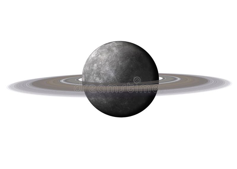 土星环被白色隔离的水星库存图片 图片包括有土星环被白色隔离的水星