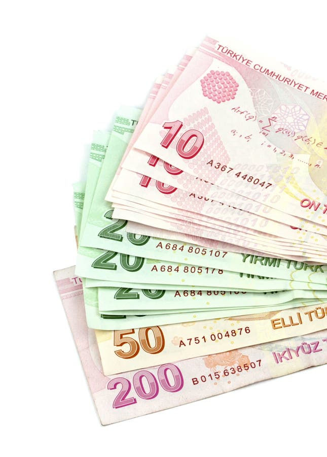 土耳其的钞票土耳其里拉 Tl 在白色背景库存照片 图片包括有土耳其里拉 在白色背景 土耳其的钞票