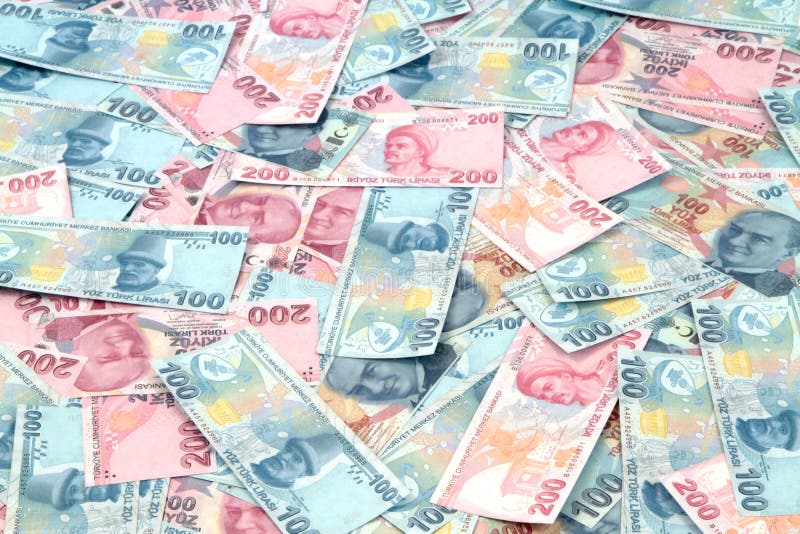 土耳其里拉钞票 尝试或tl 100 Tl和0 Tl 库存照片 图片包括有