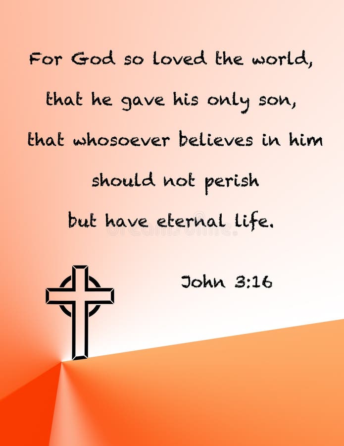 圣经引用约翰3 16 库存例证 插画包括有凝思 宗教信仰 约翰 上帝 父亲 永恒 基督