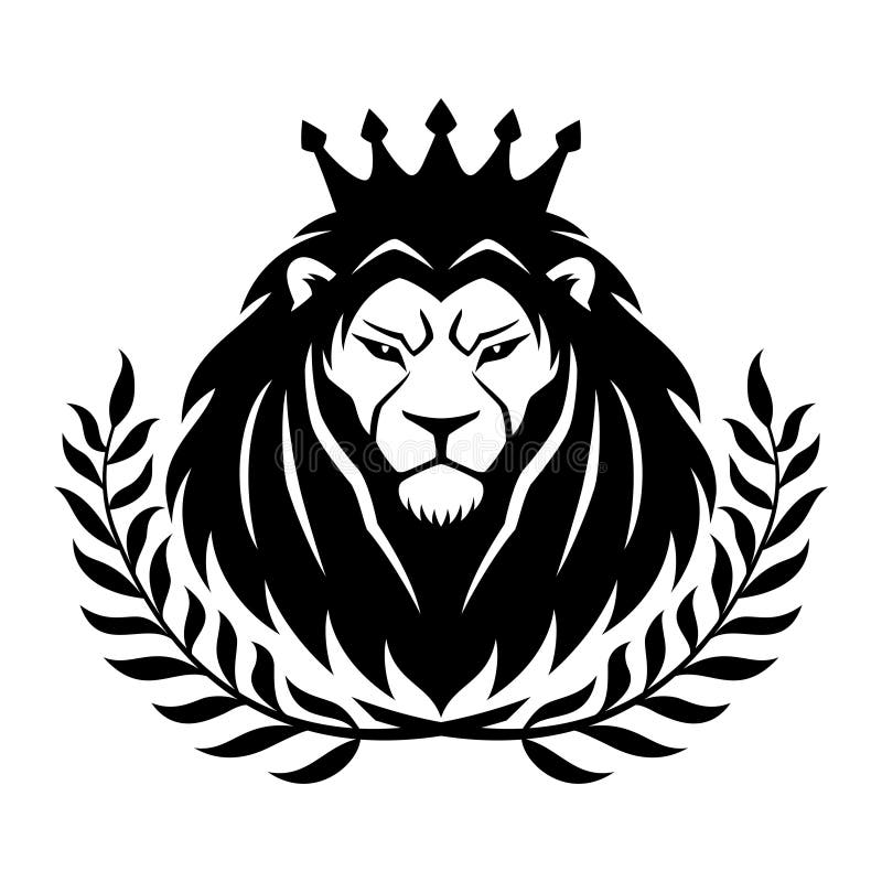 在冠的皇家狮子和月桂树缠绕向量例证 插画包括有吉祥人 纹身花刺 本质 花圈 通配 动物园 在冠的皇家狮子和月桂树缠绕向量例证 插画包括有吉祥人 纹身花刺 本质 花圈 通配 动物园