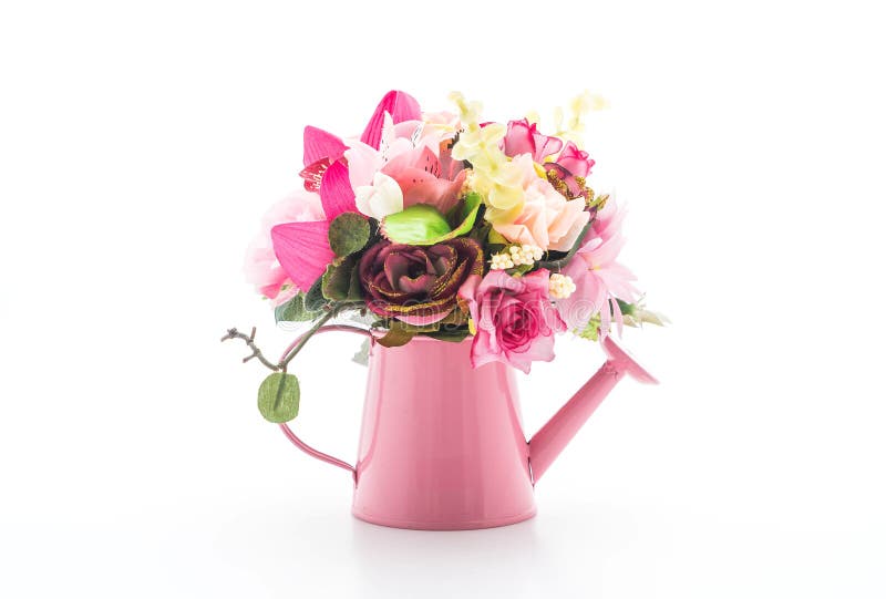 在花瓶的美丽的花束花库存照片 图片包括有上升了 植物群 背包 言情 紫色 礼品 绿色