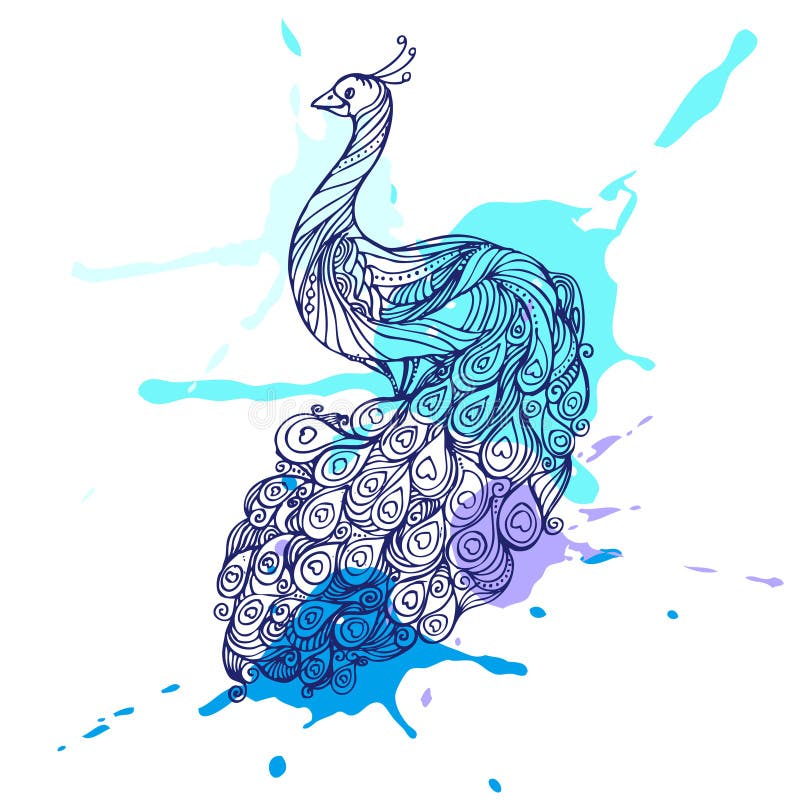 复古手绘花纹孔雀民族图案矢量图插图设计草绘向量例证 插画包括有油漆 附庸风雅 投反对票 复古手绘花纹孔雀民族图案矢量图插图设计草绘向量例证 插画包括有油漆 附庸风雅 投反对票