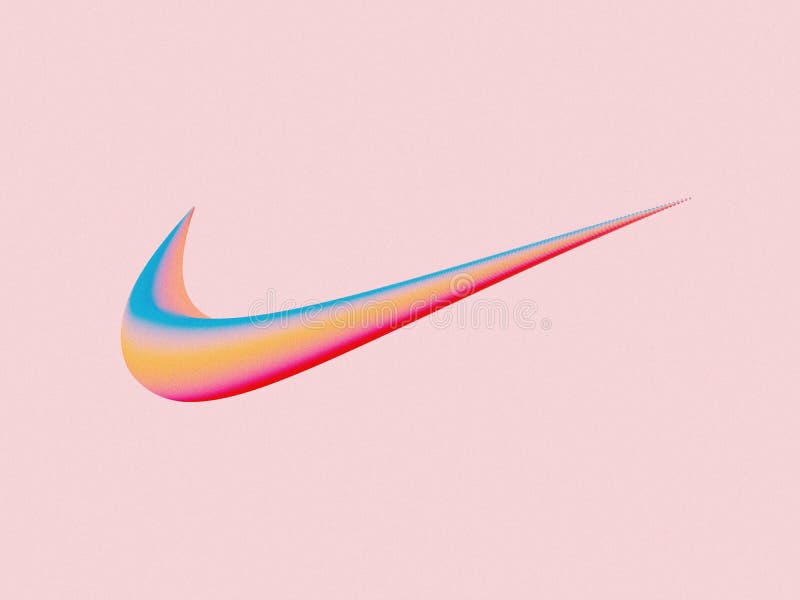 多色nike Swosh徽标插图编辑类库存图片 插画包括有