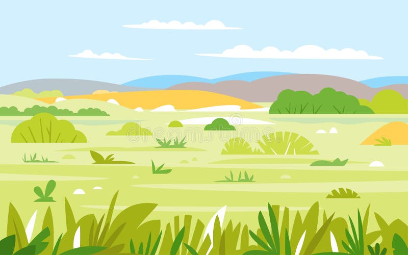 大草原风景自然背景向量例证 插画包括有 大草原风景自然背景向量例证 插画包括有