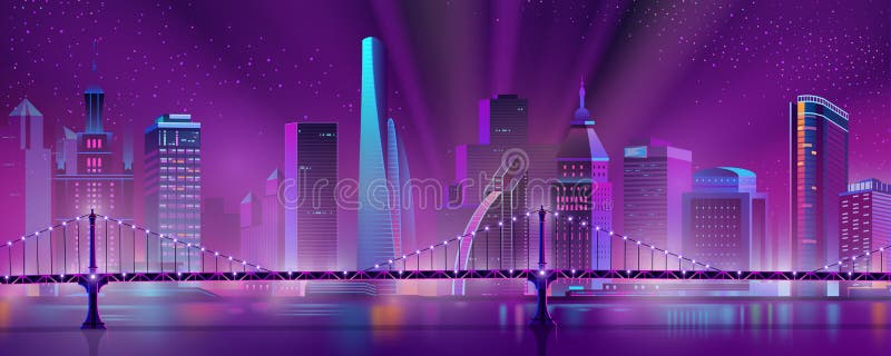 大都会市中心夜景动画矢量图库存例证 插画包括有阴霾 放映机 例证 未来派 照明 贿赂 大都会市中心夜景动画矢量图库存例证 插画包括有阴霾 放映机 例证 未来派 照明 贿赂