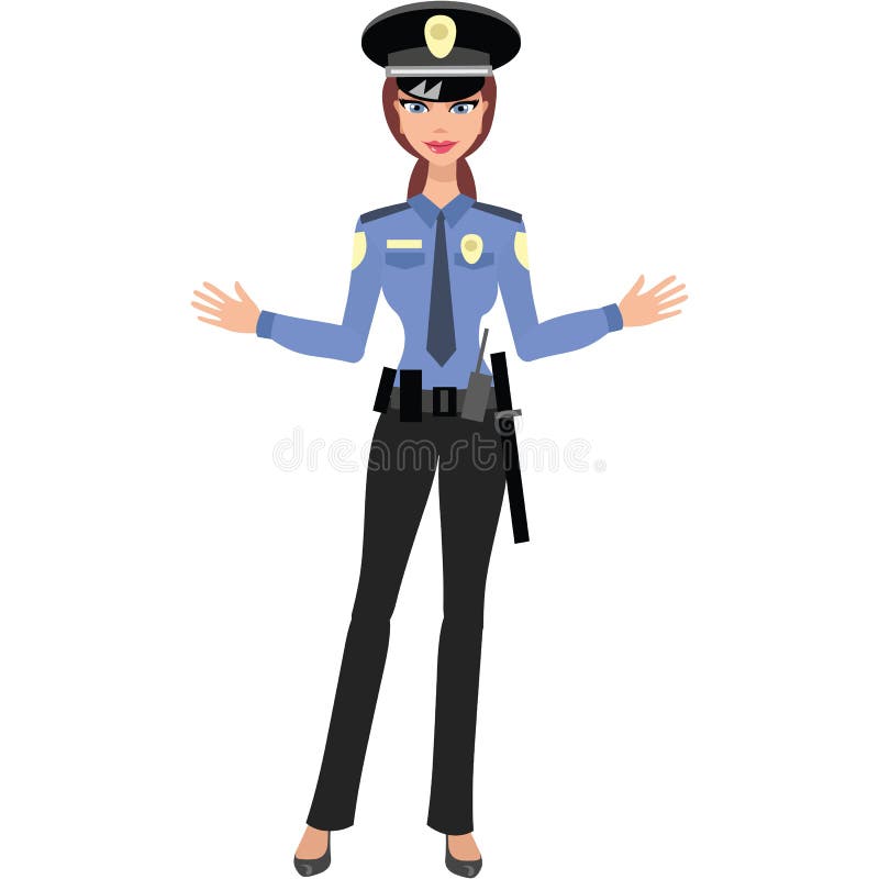 女性警察库存例证 插画包括有官员 专业人员 警察 钞票 例证 女孩 统一 职业 妇女