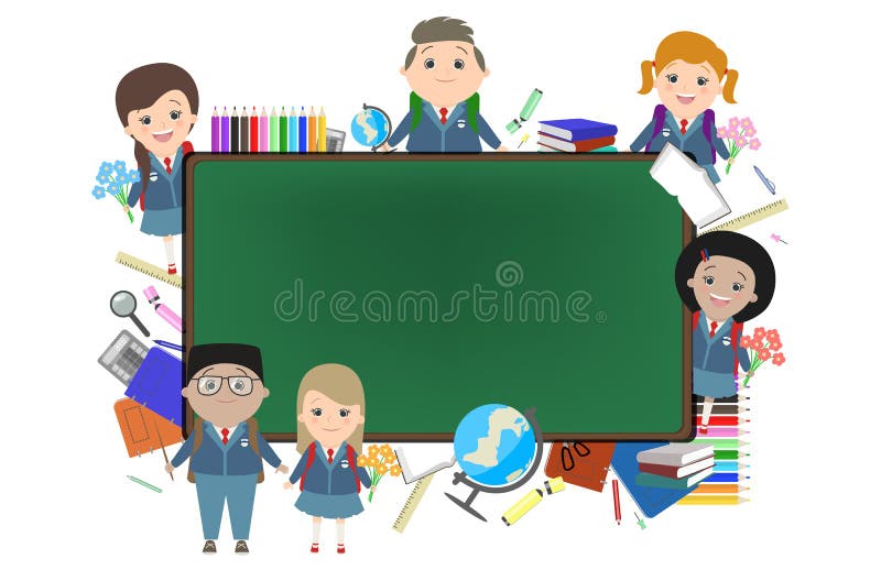 学校 背景 学校的背景的孩子用粉笔写向量例证 插画包括有 学校 背景 学校的背景的孩子用粉笔写向量例证 插画包括有
