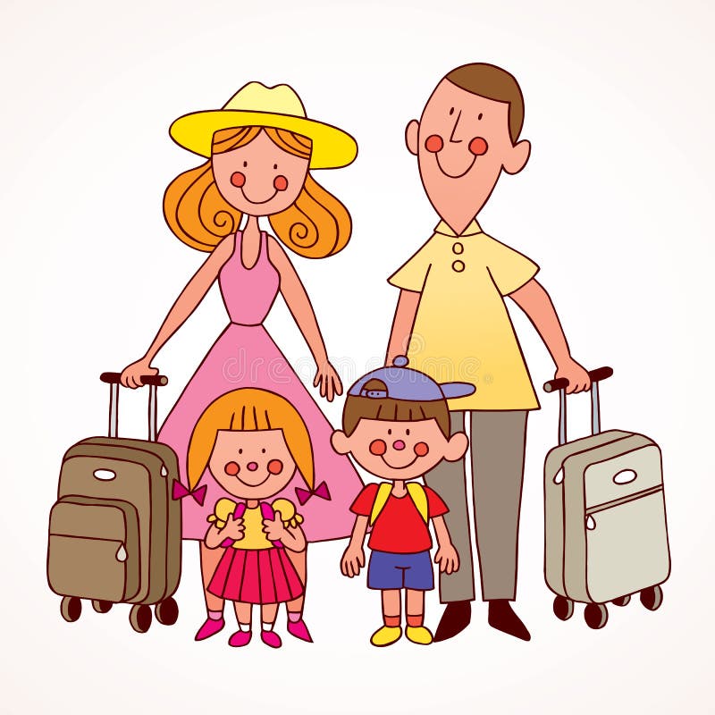 家庭旅行向量例证. 插画包括有爸爸, 查出, 空白, 手提箱, 夫妇, 姐妹, 现有量, 男朋友, 概念- 36246457