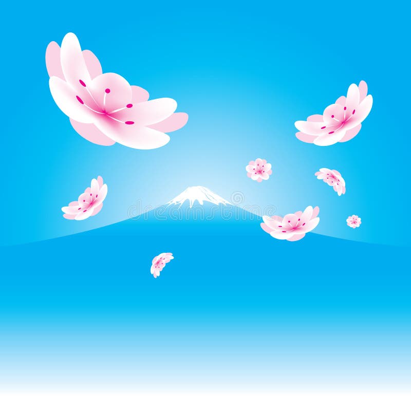 富士山向量例证 插画包括有春天 风景 庄严 蓝色 挂接 及早 东部 横向 粉红色 富士山向量例证 插画包括有春天 风景 庄严 蓝色 挂接 及早 东部 横向 粉红色
