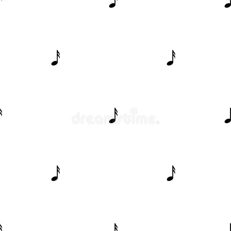 带白色背景音乐音符的无缝装饰 歌曲旋律或调音量库存例证 插画包括有流行音乐 例证 经典 和谐