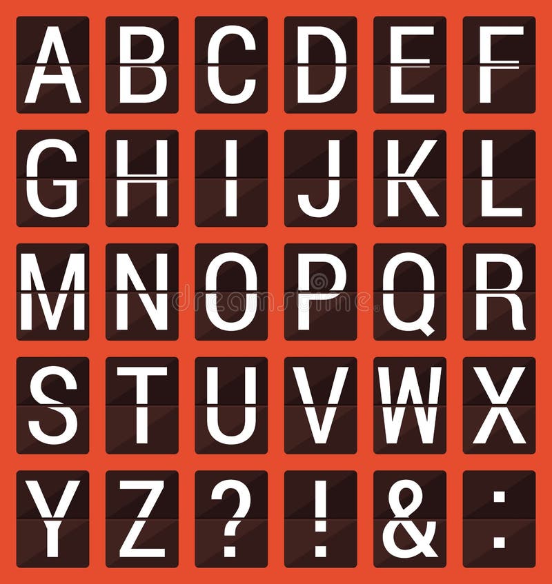 平的读秒字母表abc 向量例证 插画包括有平的读秒字母表