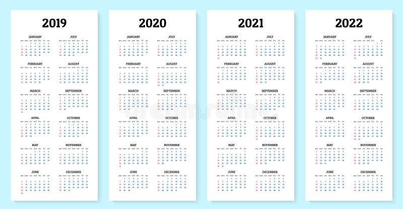 19年年历 21和22年模板向量例证 插画包括有 19年年历 21和22年模板向量例证 插画包括有