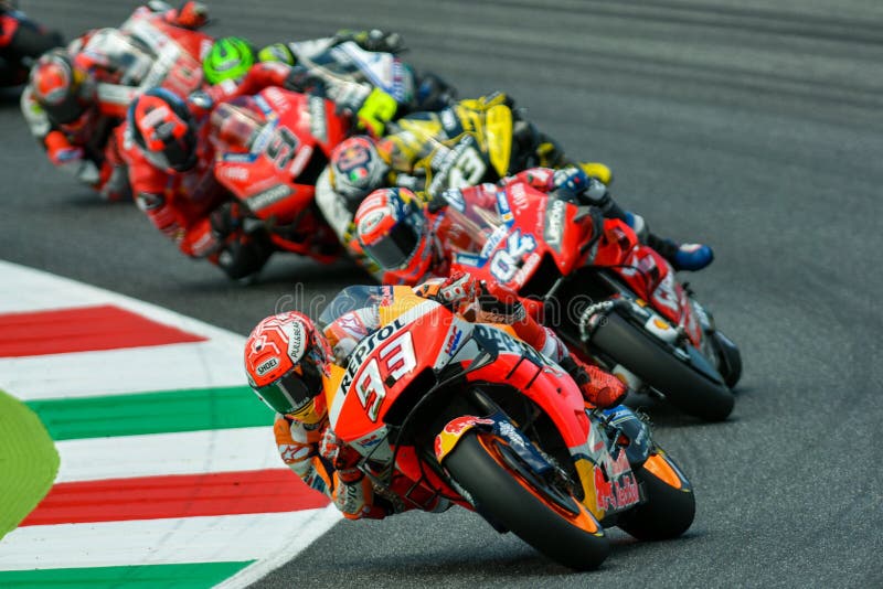 Motogp世界锦标赛圣马力诺和里米尼里维埃拉摩托车的免费训练和资格编辑类库存图片 图片包括有运作 小组