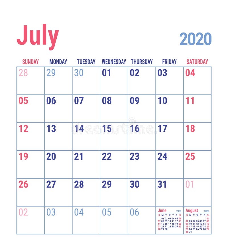 年7月英语日历模板矢量网格办公室业务规划简单设计向量例证 插画包括有 年7月英语日历模板矢量网格办公室业务规划简单设计向量例证 插画包括有
