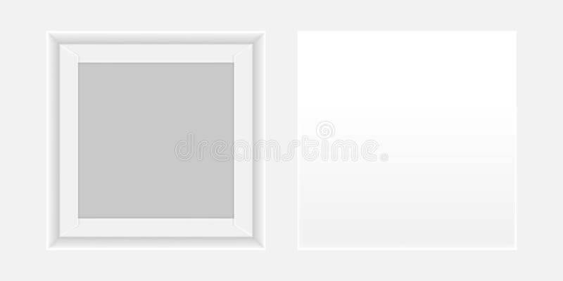 开放正方形的白色箱子 在白色背景隔绝的白色箱子顶视图 方形框白色包装的模板空白 空的箱向量例证 插画包括有例证 装箱