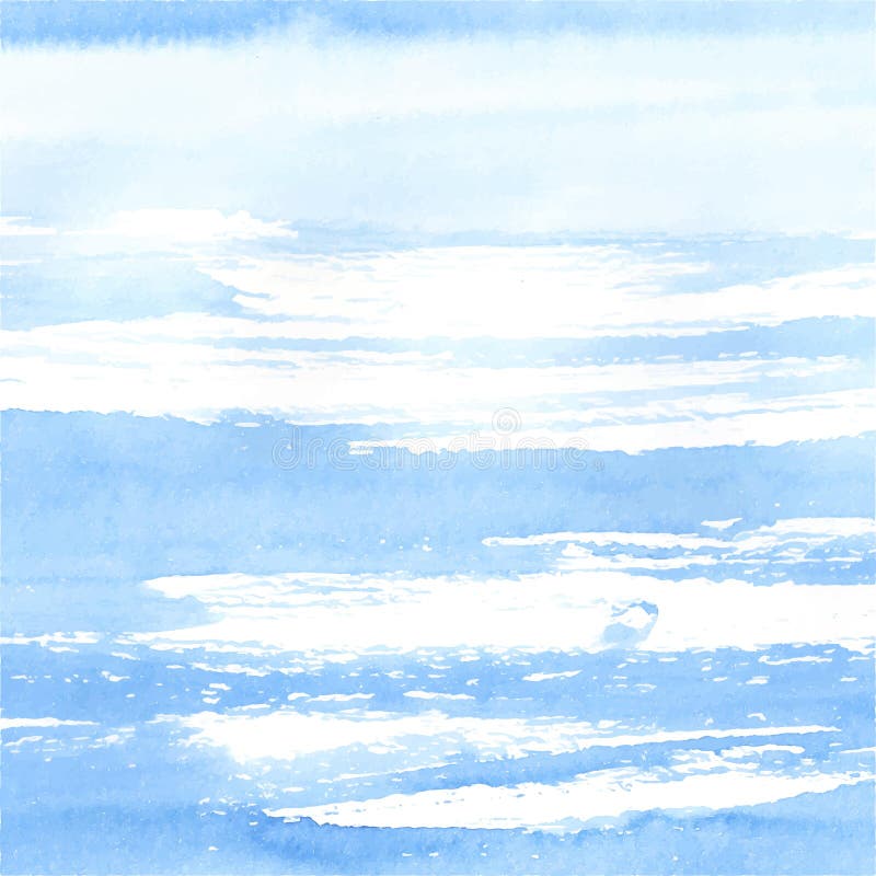 水彩海或天空背景向量例证 插画包括有安排 靠山 海洋 表面 夏天 浏览 云彩 旅行