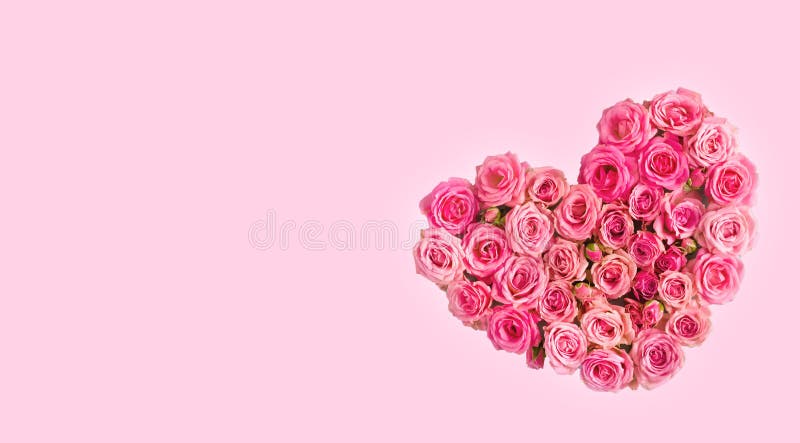 情人节浪漫贺卡粉红色背景中粉色玫瑰的心母亲节8月库存照片 图片包括有衣物 要素