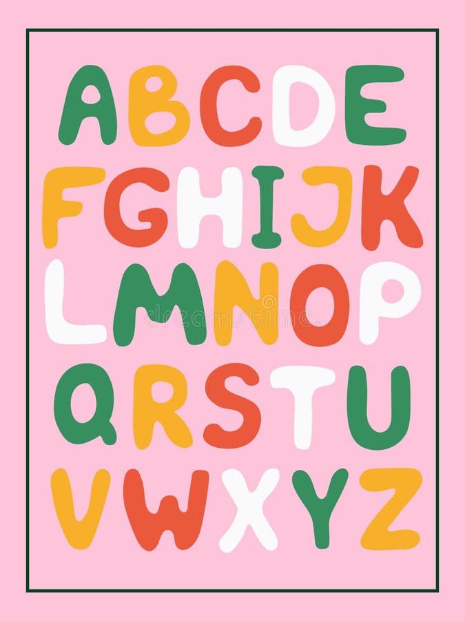 手绘可爱的英语字母表向量例证 插画包括有乐趣 图标 课程 英语 查出 婴孩 独自一个 手绘可爱的英语字母表向量例证 插画包括有乐趣 图标 课程 英语 查出 婴孩 独自一个