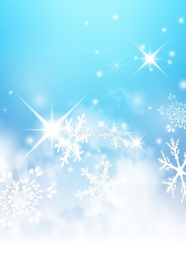 抽象结冰和与雪花和小明星的冷漠的冷的蓝色背景库存例证 插画包括有 抽象结冰和与雪花和小明星的冷漠的冷的蓝色背景库存例证 插画包括有