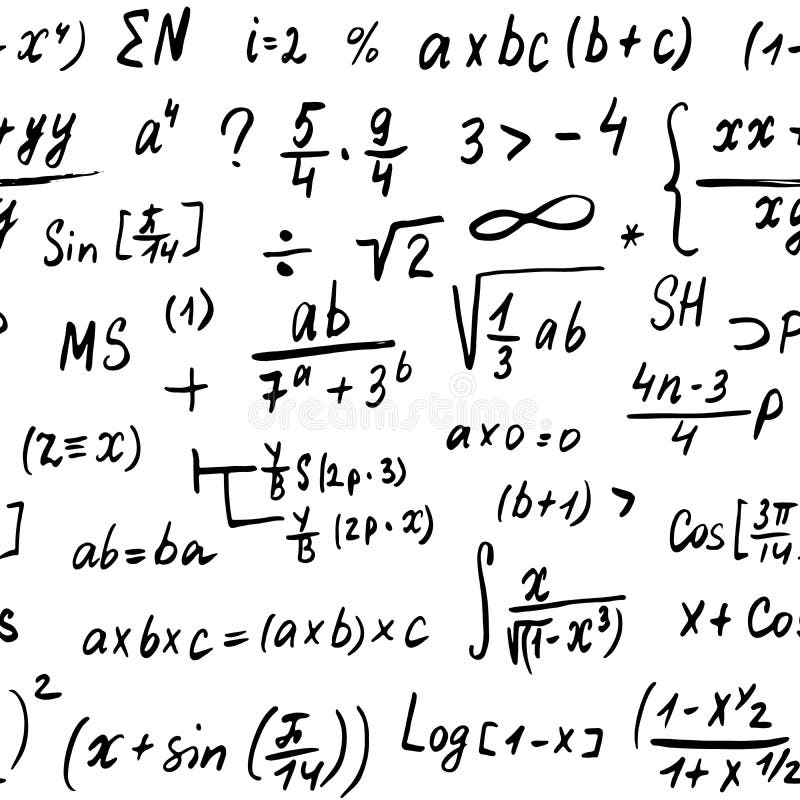 数学公式无缝模式 手绘 数学方程 矢量图向量例证 插画包括有数学公式无缝模式 手绘 数学方程 矢量图