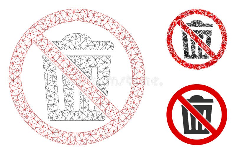 无垃圾桶矢量网格2d模型与三角马赛克图标库存例证 插画包括有垃圾箱 配置 容器 图标 环境 无垃圾桶矢量网格2d模型与三角马赛克图标库存例证 插画包括有垃圾箱 配置 容器 图标 环境