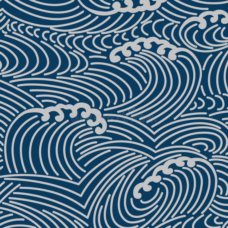 日本海波动图式向量例证 插画包括有 日本海波动图式向量例证 插画包括有
