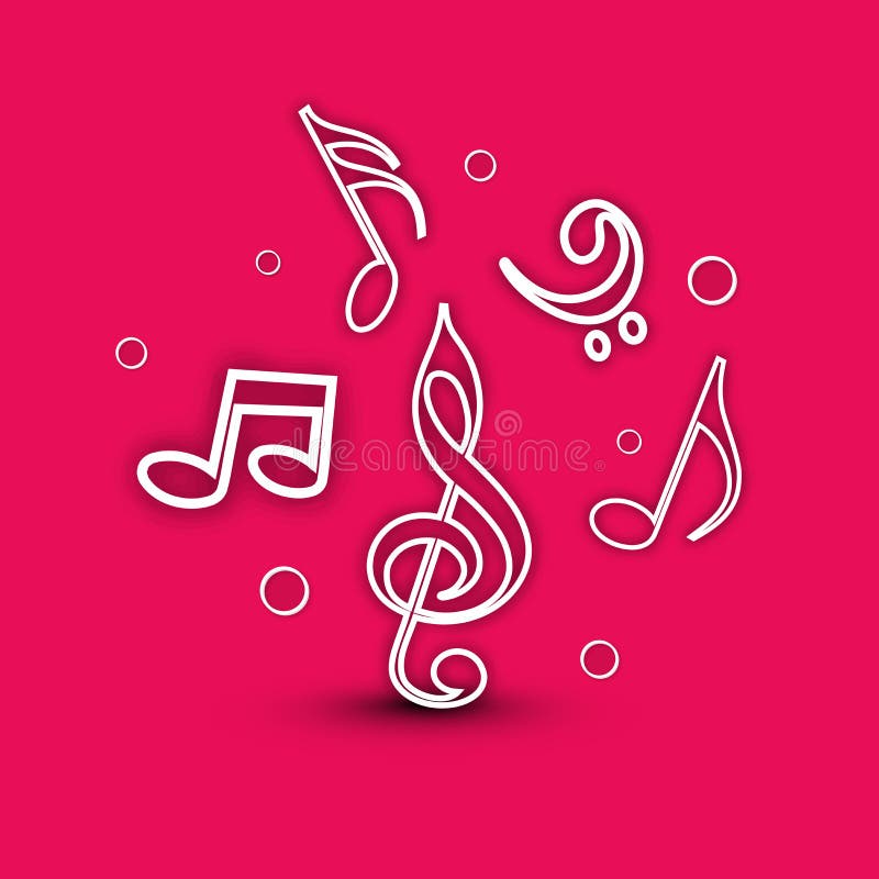 时髦的音符背景库存例证 插画包括有 时髦的音符背景库存例证 插画包括有