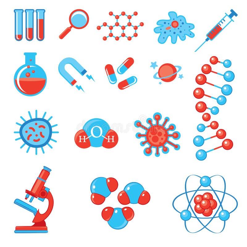 时髦科学象物理化学生物和医学向量例证 插画包括有变形虫细胞 基因 化学制品 物理 含有某种或若干小细胞 时髦科学象物理化学生物和医学向量例证 插画包括有变形虫细胞 基因 化学制品 物理 含有某种或若干小细胞