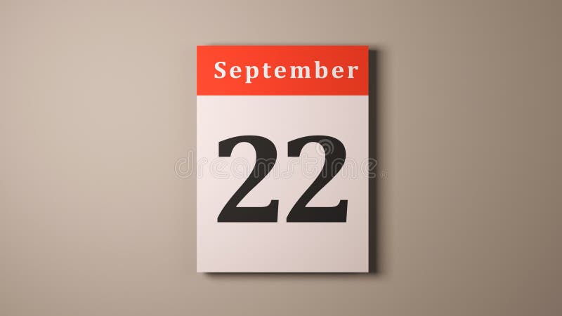 9月22日美国企业妇女节企业家日日历页库存图片 图片包括有消息 编号 截止日期 背包 年度