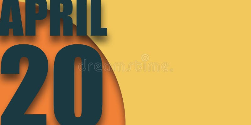 4月日 月历的第天橙色背景上的日期铭文 其几何形状为阴影日库存例证 插画包括有促销 图象