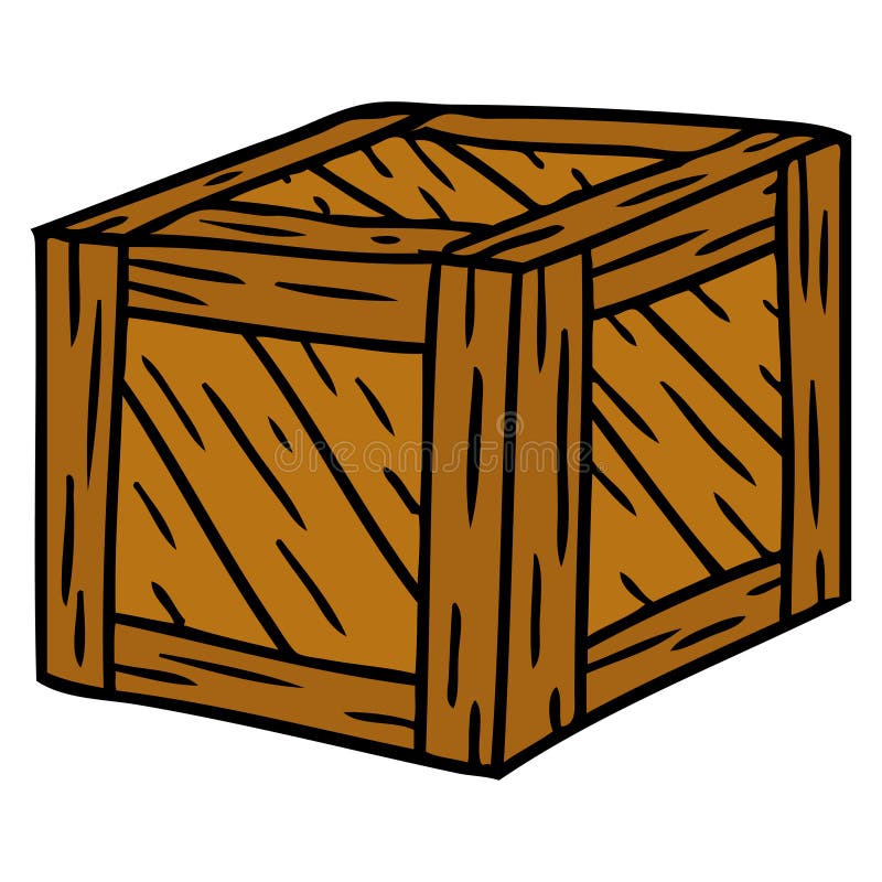 木箱的卡通涂鸦向量例证 插画包括有现有量 动画片 例证 木头 棚车 乱画 附庸风雅
