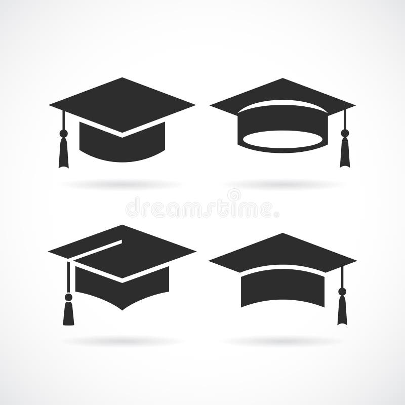 毕业大学四角帽象向量例证 插画包括有毕业大学四角帽象