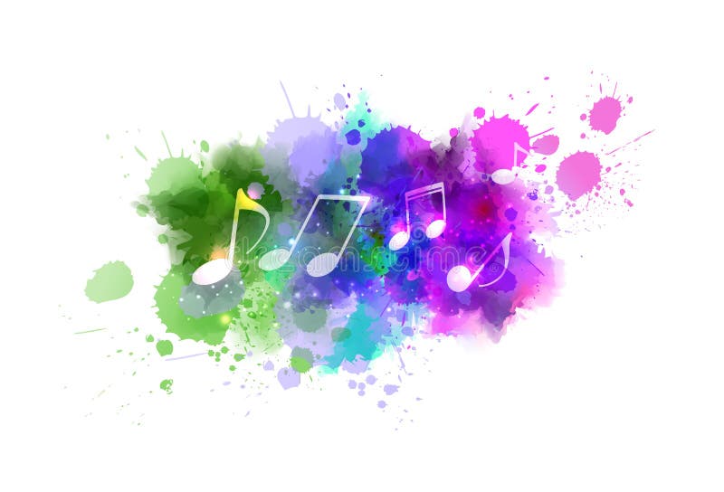 水彩溅水背景中的音乐音符向量例证 插画包括有模式 钞票 音乐 复制 油漆 绿色 图象 水彩溅水背景中的音乐音符向量例证 插画包括有模式 钞票 音乐 复制 油漆 绿色 图象