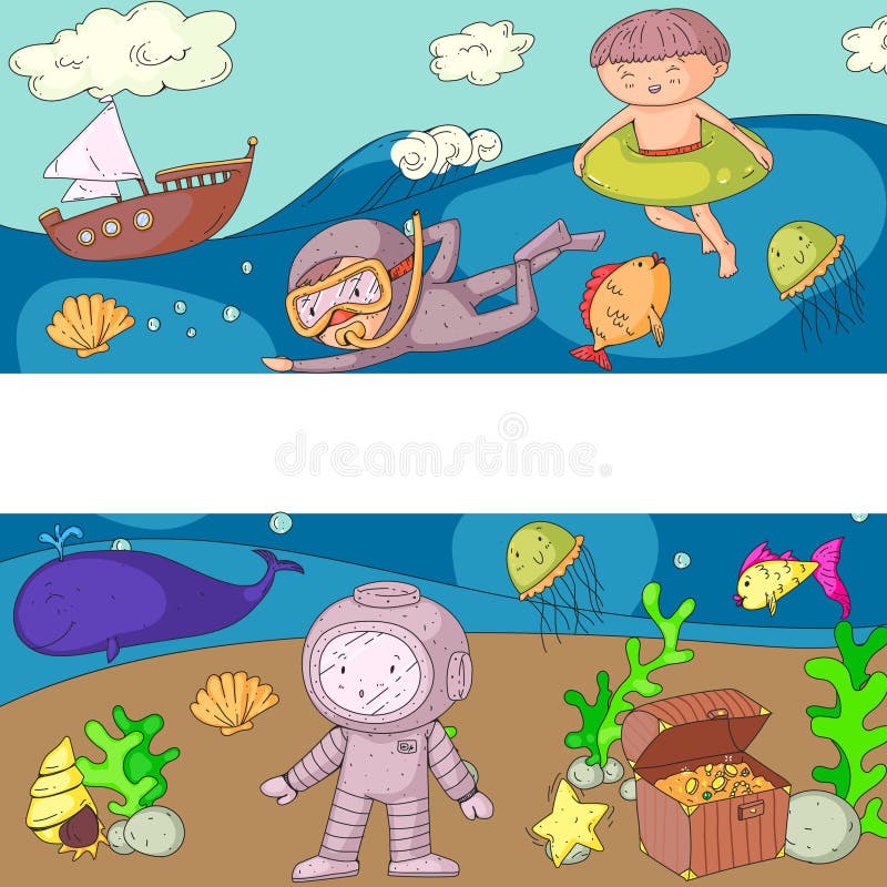 海和海洋冒险幼儿园 幼儿园 小学生哄骗aquapark 水下美人鱼 章鱼 鱼向量例证 插画包括有夏天 潜航 海和海洋冒险幼儿园 幼儿园 小学生哄骗aquapark 水下美人鱼 章鱼 鱼向量例证 插画包括有夏天 潜航